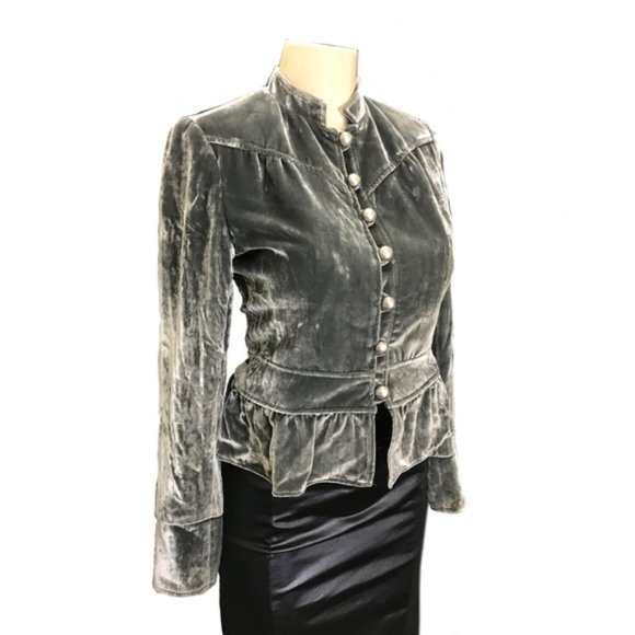 fashionista Jackets & Blazers - Vintage Victorian Style Crushed Velvet Jacket